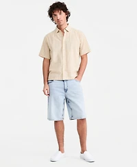 Sun + Stone Men's Relaxed Crop Nolan Plaid Shirt, Macy's Exclusive