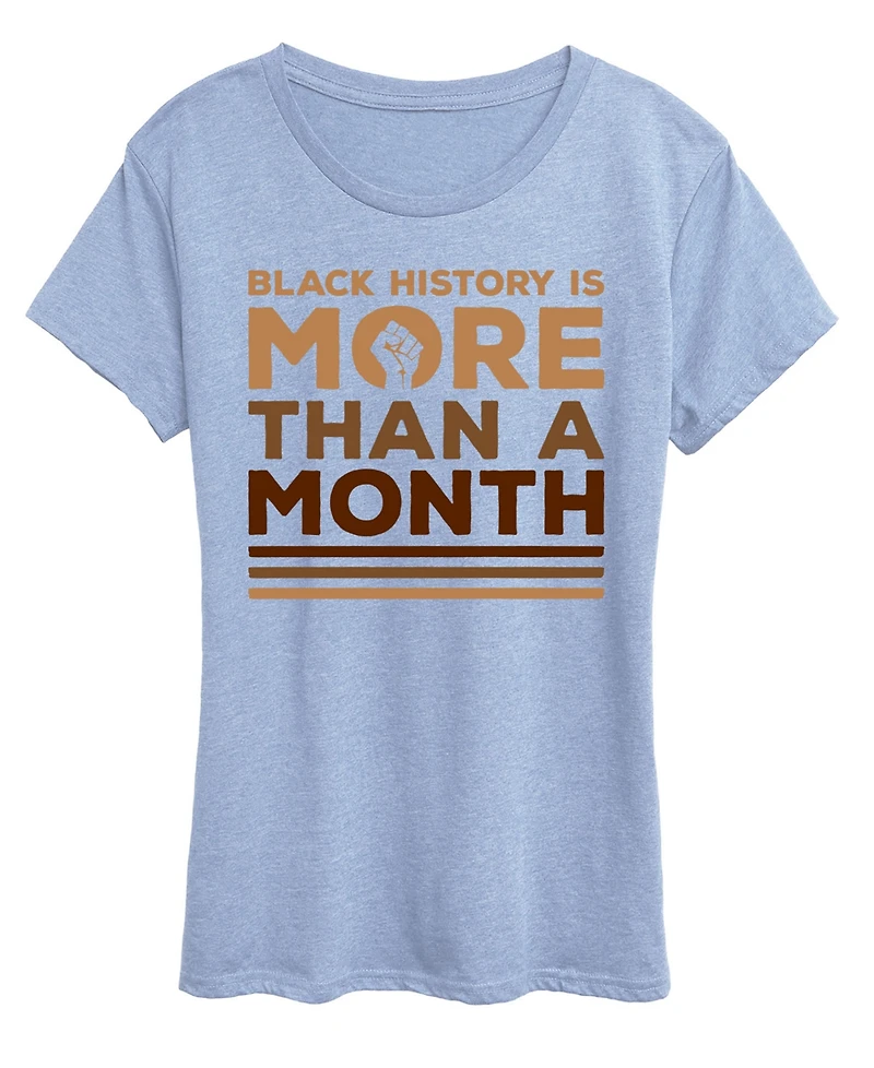Hybrid Apparel Women's Instant Message Black History More Than Month Short Sleeve Graphic T-Shirt