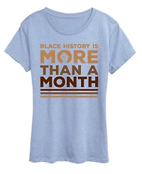 Hybrid Apparel Women's Instant Message Black History More Than Month Short Sleeve Graphic T-Shirt