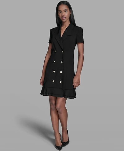 Karl Lagerfeld Paris Women's Short-Sleeve Blazer Dress