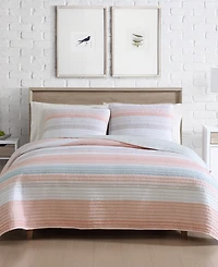 Beatrice Home Fashions Coralinn Stripe 3-Pc. Quilt Set