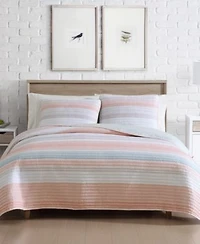 Beatrice Home Fashions Coralinn Stripe Quilt Sets