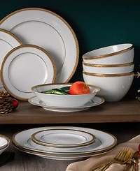 Noritake Charlotta Gold-Tone 30-Pc. Dinnerware Set, Service for 6