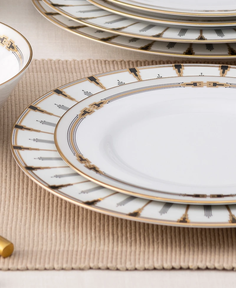 Noritake Empire Gold-Tone Dinner Plates, Set of 4