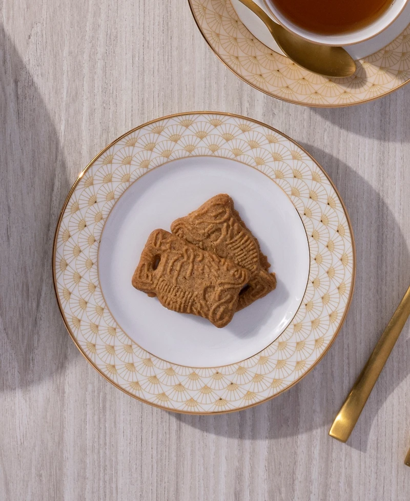 Noritake Trocadero Gold-Tone Bread and Butter Plates, Set of 4