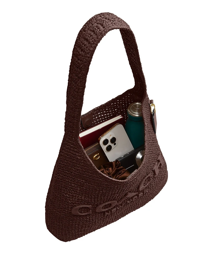 Coach Straw Brooklyn Medium Shoulder Bag 34