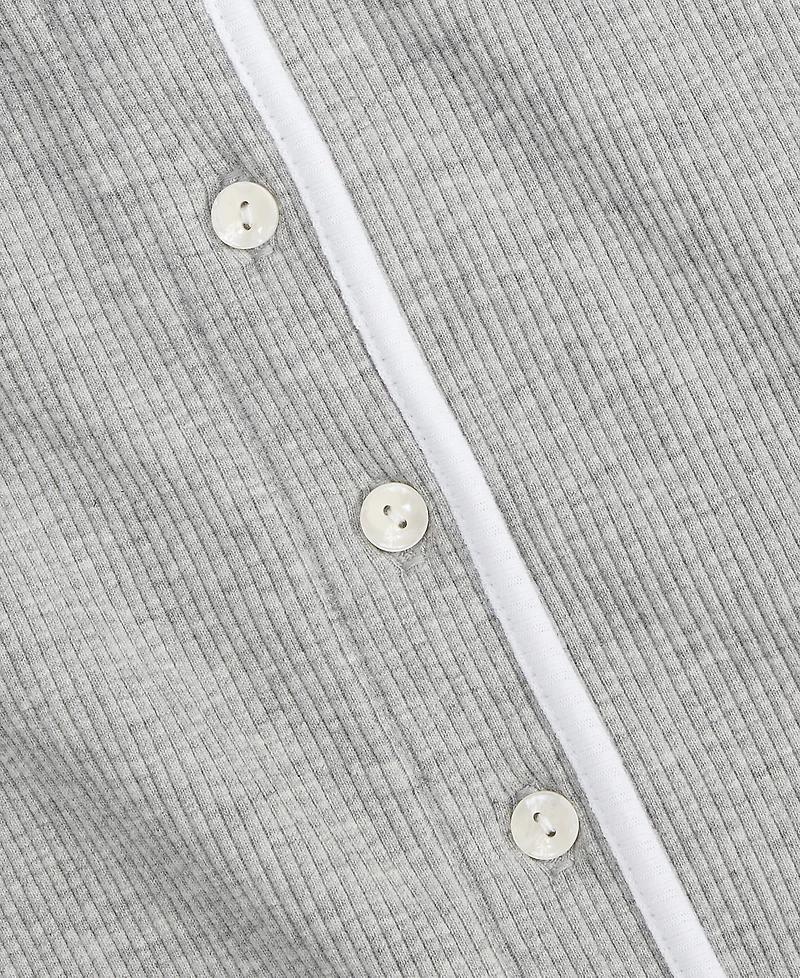 On 34th Women's Contrast-Trim Ribbed Cardigan Top, Macy's Exclusive