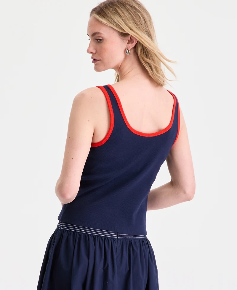 On 34th Women's Cherry Embroidered Double-Scoop Rib Tank, Macy's Exclusive