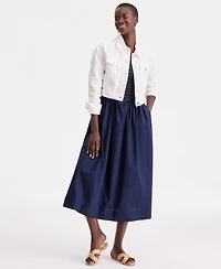 On 34th Women's Cropped Denim Trucker Jacket, Macy's Exclusive