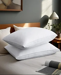 Unikome Medium Soft Goose Down and Feather Gusseted 2-Pack Pillows