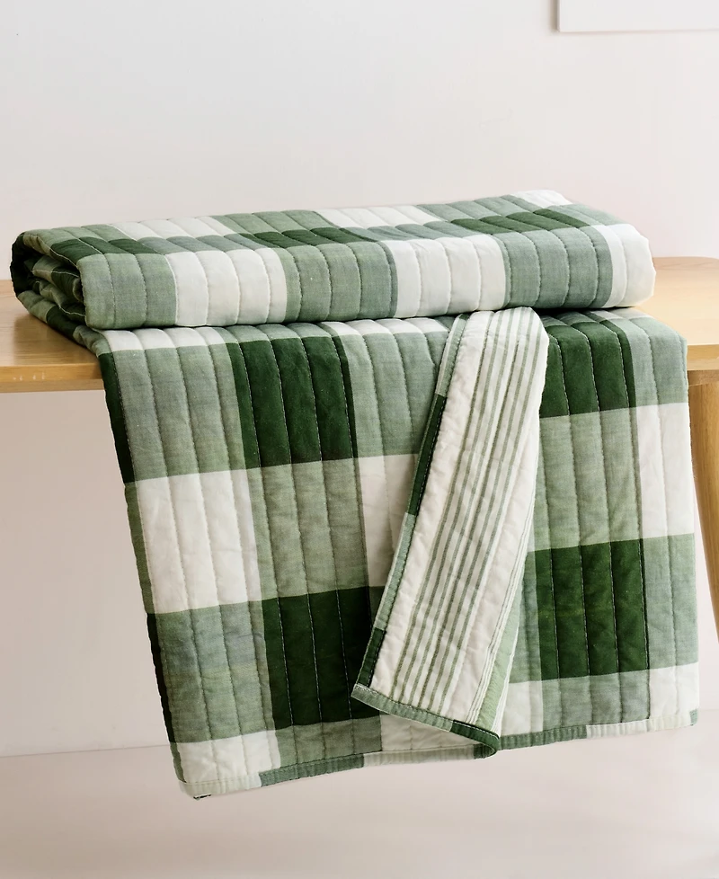 Levtex Camden Buffalo Check Reversible Quilted Throw, 50" x 60"