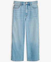 On 34th Women's High-Rise Cropped Faux-Pearl-Trim Jeans, Macy's Exclusive