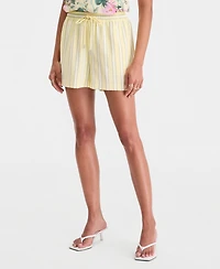 On 34th Women's Striped Drawstring Shorts, Macy's Exclusive