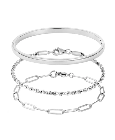 Adornia Tarnish Resistant Silver Tall Curve Cuff Bracelet