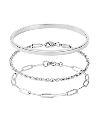 Adornia Tarnish Resistant Silver Tall Curve Cuff Bracelet