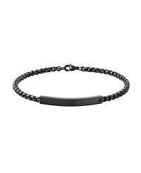 Adornia Tarnish Resistant Blackened Silver Id Bracelet