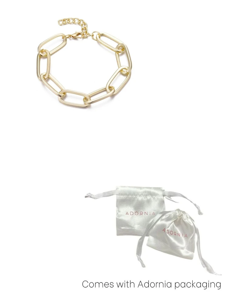 Adornia Gold Chunky Paperclip Chain Bracelet