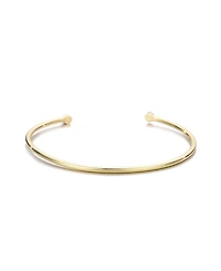 Adornia Gold Crystal Ends Open Cuff Bracelet