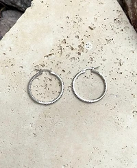 Adornia Silver Cz Infinity Hoop Earrings