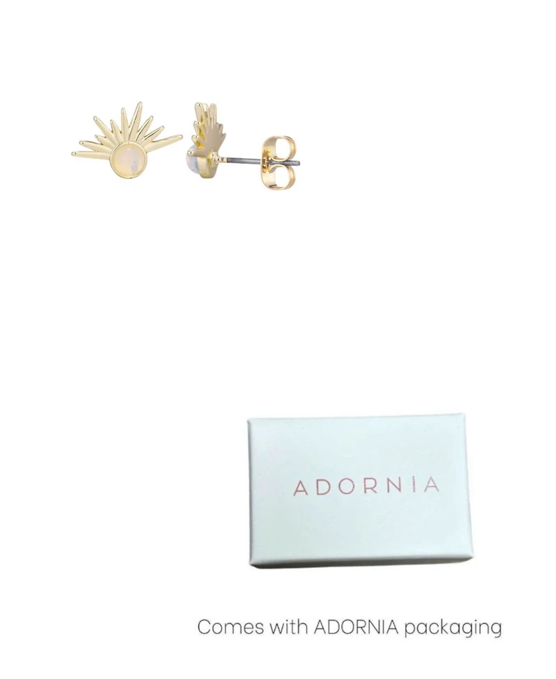 Adornia Gold Opal Sunrise Stud Earrings