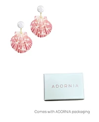 Adornia Pearl Pink Shell 2-Drop Earrings