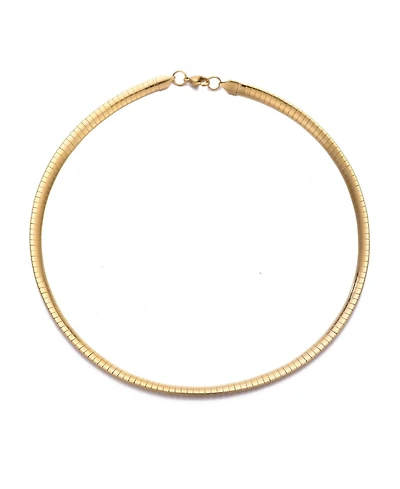 Adornia Tarnish Resistant Gold Omega Layering Chain Necklace