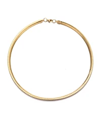 Adornia Tarnish Resistant Gold Omega Layering Chain Necklace