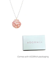 Adornia Gold Pearl Pink Shell Rosary Necklace