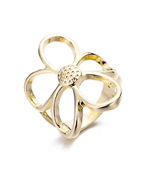 Adornia Gold Flower Outline Ring