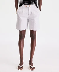 On 34th Women's High-Rise Linen-Blend Bermuda Shorts, Macy's Exclusive
