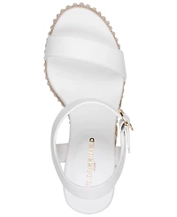 Karl Lagerfeld Paris Women's Calzona Round Toe Wedge Sandals