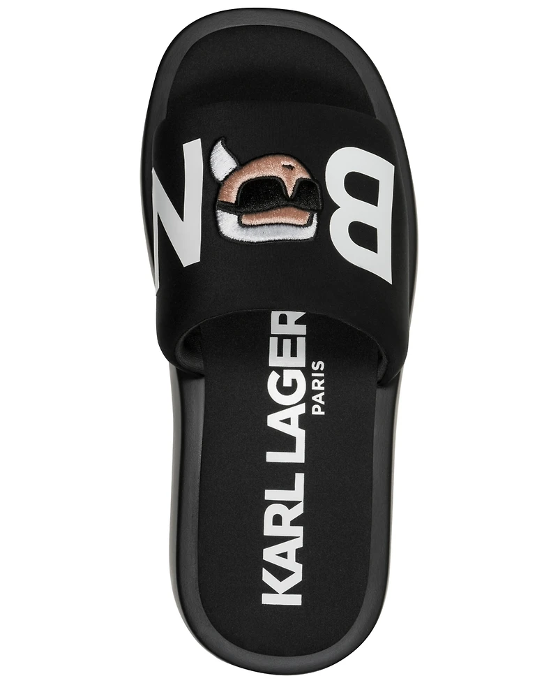 Karl Lagerfeld Paris Women's Opal Bonjour Platform Slide Sandals