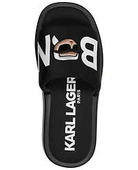 Karl Lagerfeld Paris Women's Opal Bonjour Platform Slide Sandals