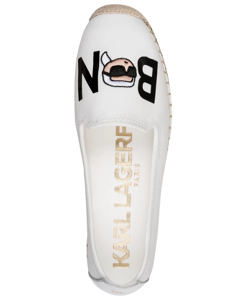 Karl Lagerfeld Paris Women's Michaela Bonjour Slip-On Espadrilles Flats