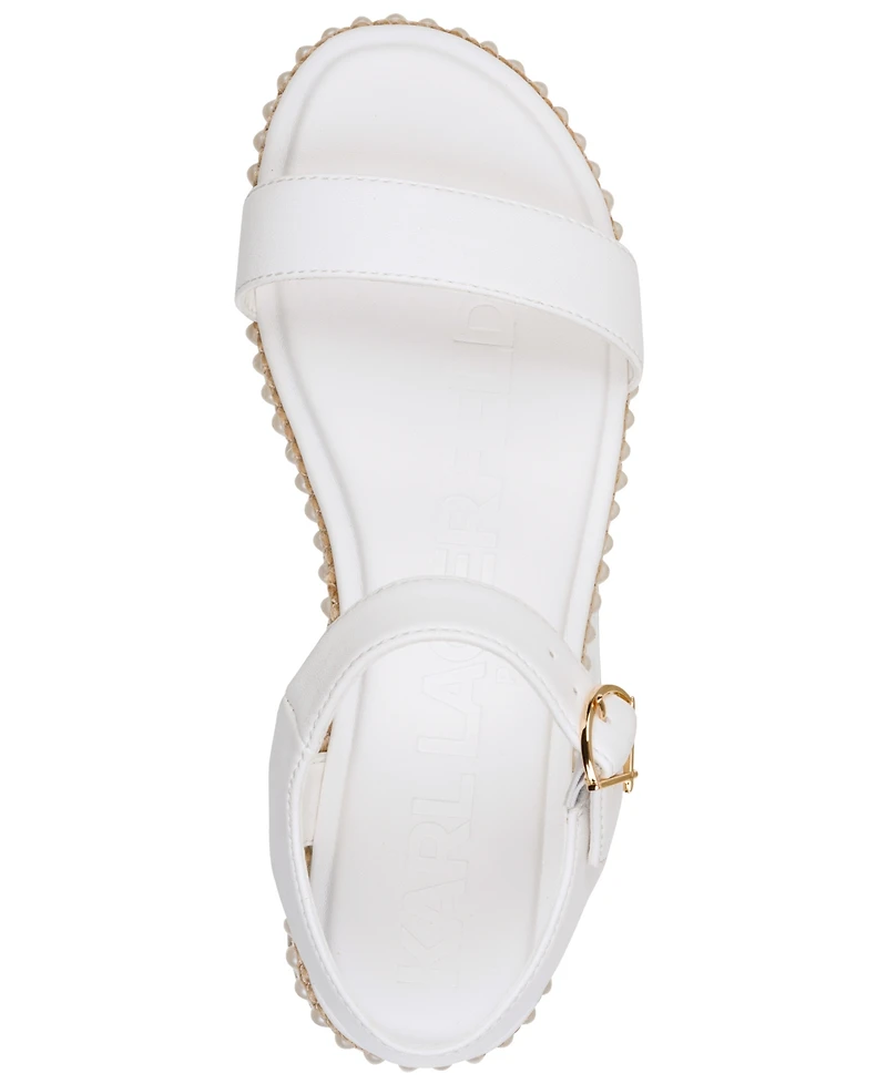 Karl Lagerfeld Paris Women's Cresson Ankle Strap Sandals