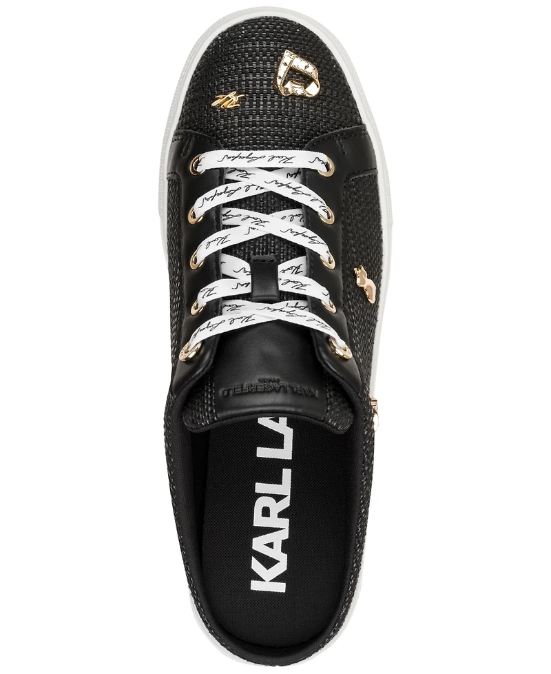 Karl Lagerfeld Paris Women's Cambria Atelier Lace-Up Mule Sneakers