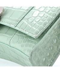 Pre-Owned Balenciaga Hourglass Chain Wallet Embossed Leather