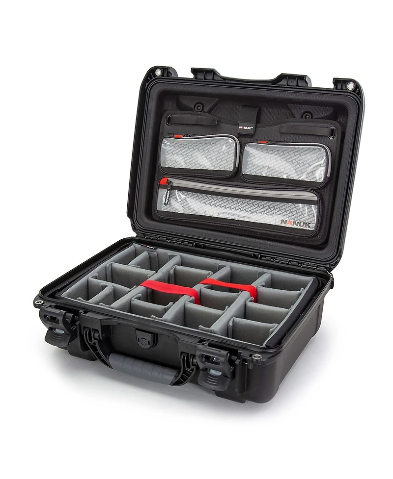 Nanuk 925 Waterproof Hard Case with 3-Pocket Lid Organizer and Padded Divider for Camera