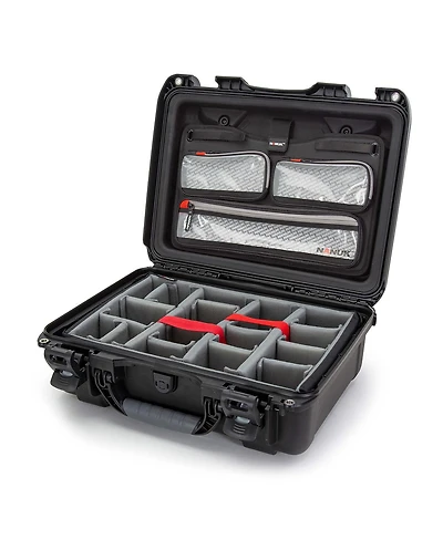 Nanuk 925 Waterproof Hard Case with 3-Pocket Lid Organizer and Padded Divider for Camera