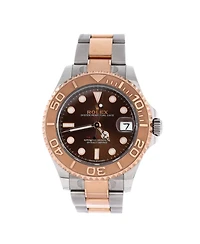 Pre-Owned Rolex Oyster Perpetual Yacht-Master Chocolate Brown Automatic Watch in Stainless Steel and Rose Gold 37mm