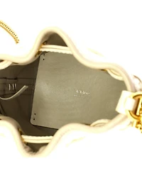 Pre-Owned Chloe Micro Marcie Chain Bucket Bag Shearling