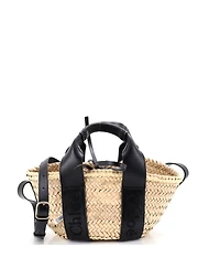 Pre-Owned Chloe Medium Sense Basket Tote Raffia with Leather
