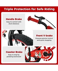 Mecale Inch Kids Bike Adjustable with Christmas Music & Flag for Aged Years Old