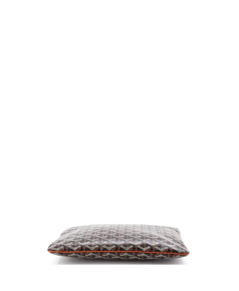 Pre-Owned Goyard Mm Senat Zip Pouch Coated Canvas