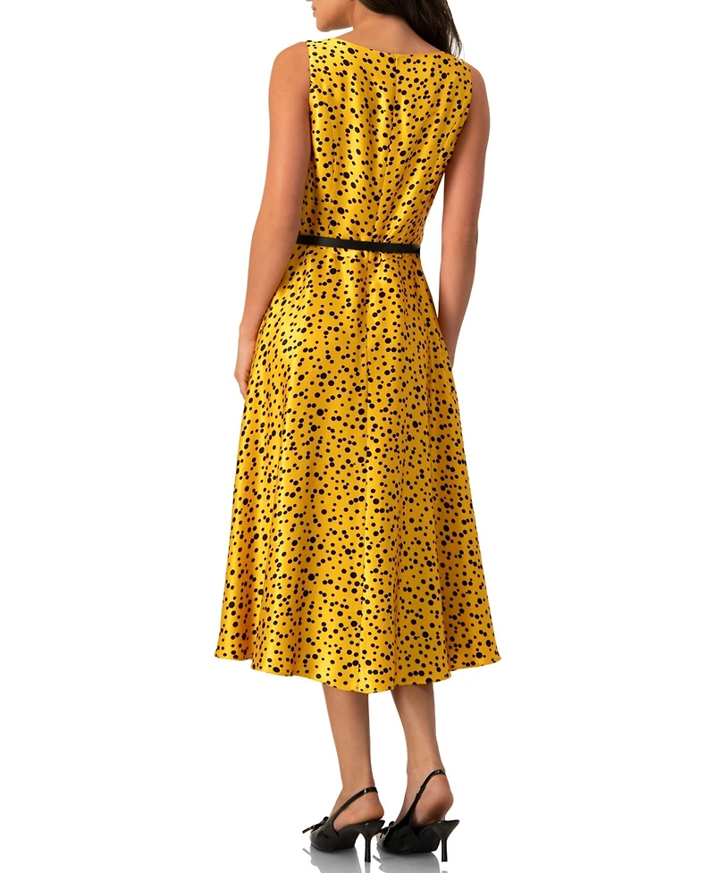 Ivonne Women's Polka Dot A-Line Midi Dress