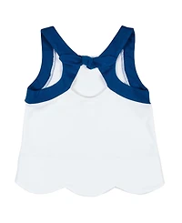 Florence Eiseman Toddler Girls Knit Top With Scallop Hem And Flowers