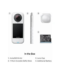 Insta360 X4 Air 8K 360 Action Camera Starter Bundle, Arctic