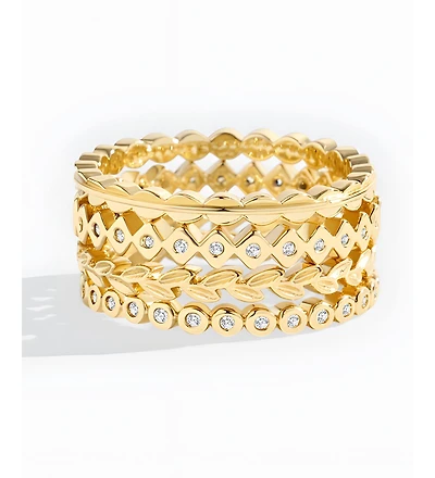 Mint & Lily Dainty Mini Ring Set