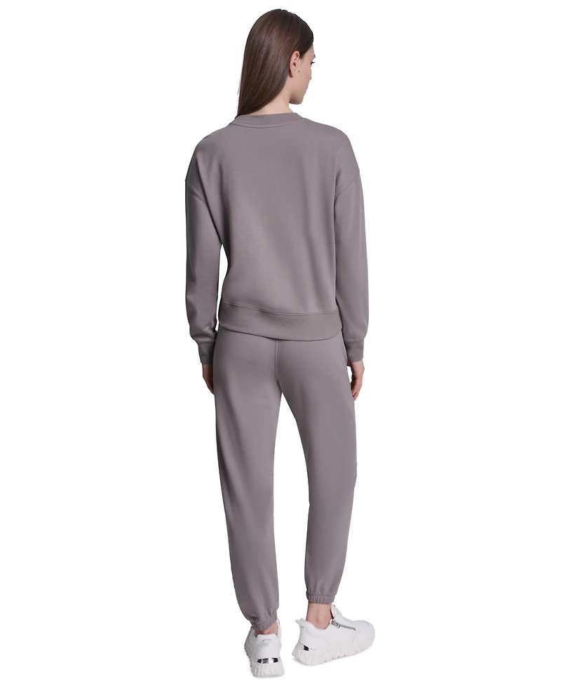 Dkny Sport Women's Crew Neck Pull-On Sweatshirt