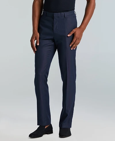 Perry Ellis Portfolio Men's Slim-Fit Flat Front Dress Pants